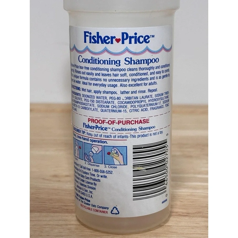 Vintage Fisher-Price Little People Baby Shampoo Bottles 1989 EMPTY